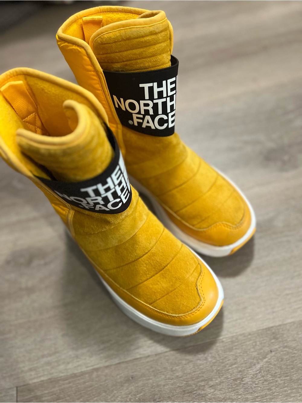 The North Face Kids Yellow Insulated Slip-On Boots
